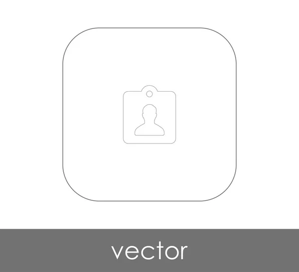 Icono Tarjeta Identificación Ilustración Vectorial — Archivo Imágenes Vectoriales