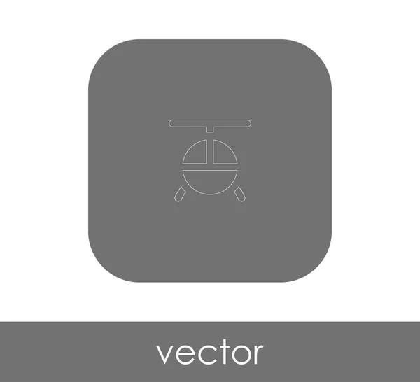 Ícone Web Helicóptero Ilustração Vetorial — Vetor de Stock