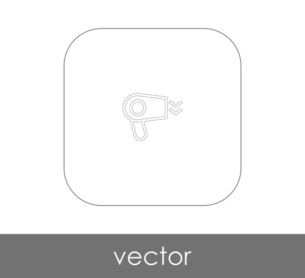 Secador de pelo icono plano — Vector de stock