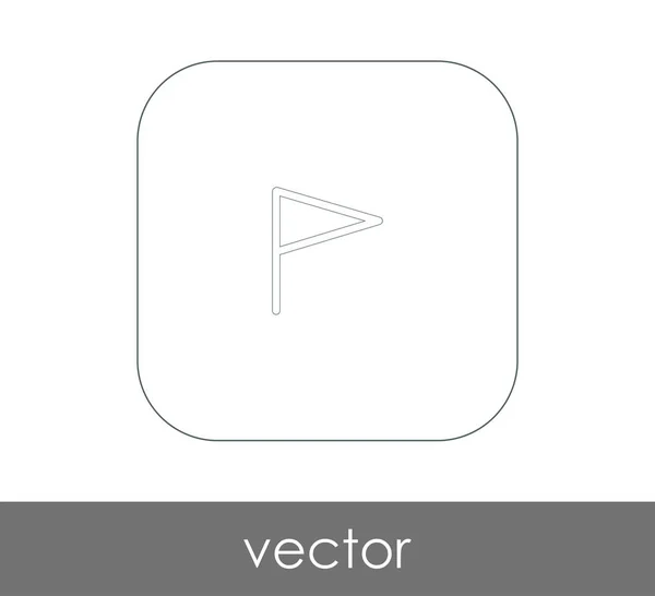 Flaggskylt Ikon Vektor Illustration — Stock vektor