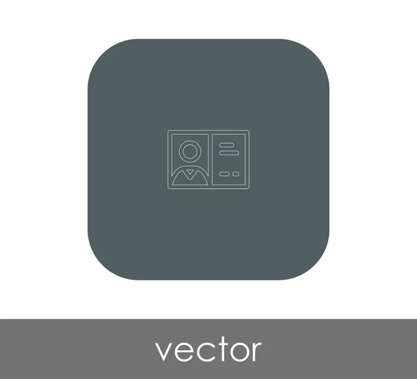 Icono de tarjeta de identificación — Vector de stock