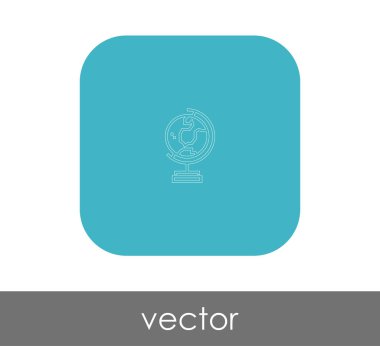 Dünya küre simgesi web tasarım ve uygulamaları, vektör çizim için