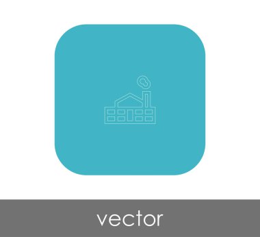 Fabrika düz simgesi