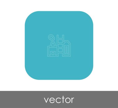 Fabrika düz simgesi