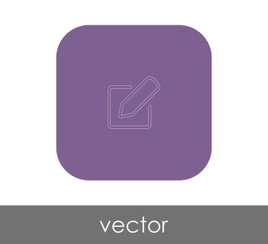 Simgeyi kalem, vektör illüstrasyonu ile düzenle    