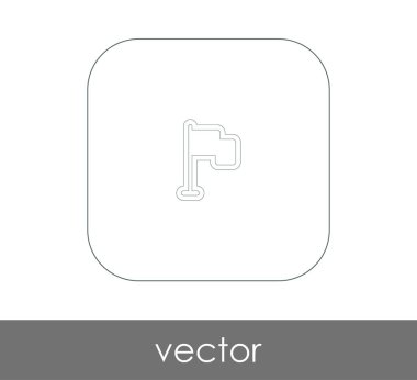 bayrak işareti simgesi, vektör illüstrasyonu