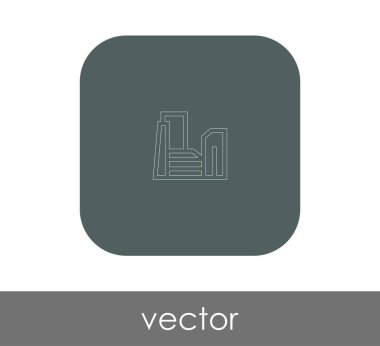 Fabrika düz simgesi