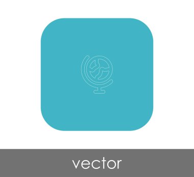 Dünya küre simgesi web tasarım ve uygulamaları, vektör çizim için