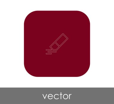 silgi düz simgesi, vektör illüstrasyonu