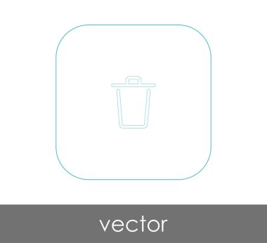 vektör çizim tasarım çöp kutusu simgesi