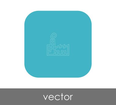 Fabrika düz simgesi