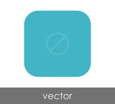 vektör çizim tasarım yasak işareti simgesi