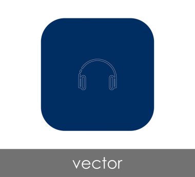 kulaklık işareti simgesi, vektör çizim