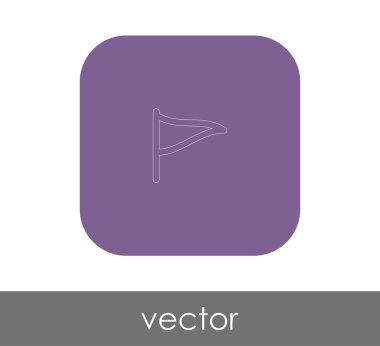 bayrak işareti simgesi, vektör illüstrasyonu