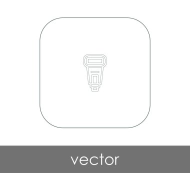 kamera flaş simgesi, vektör çizim 