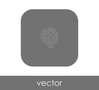 dünya web simgesi, vektör illüstrasyonu