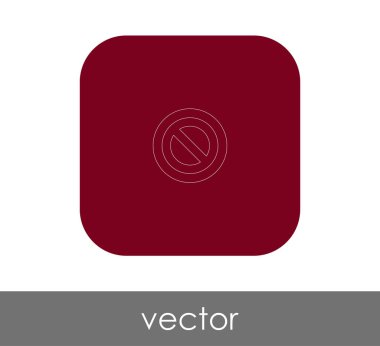 vektör çizim tasarım yasak işareti simgesi