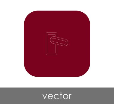 Kapı tokmağı simgesi, logo, vektör çizim 