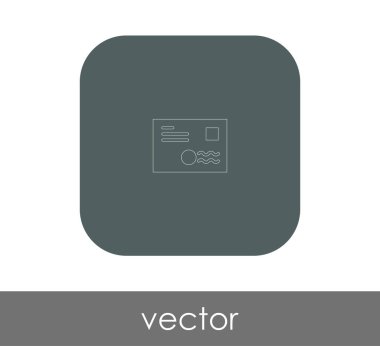 zarf simgesi, logo, vektör çizim 