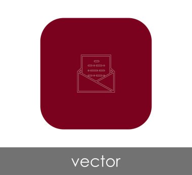 zarf simgesi, logo, vektör çizim 