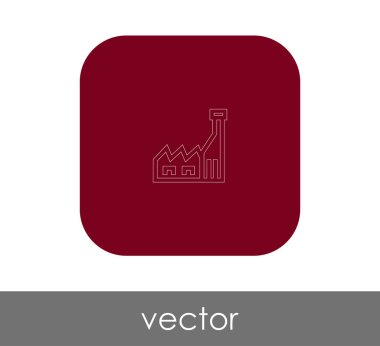 Fabrika düz simgesi