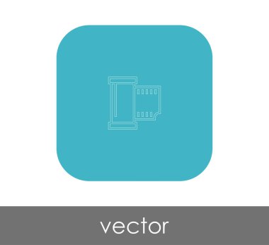 Film işareti simgesi, vektör çizim