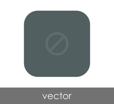 vektör çizim tasarım yasak işareti simgesi