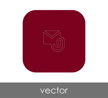 e- posta işareti simgesi, vektör illüstrasyonu