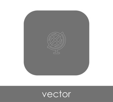 dünya web simgesi, vektör illüstrasyonu