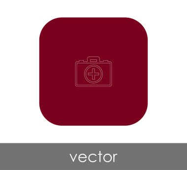 vektör çizim tasarım ilk yardım kiti simgesinin