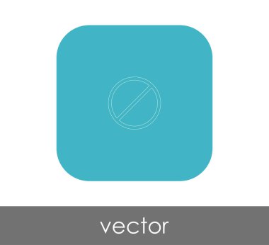 vektör çizim tasarım yasak işareti simgesi