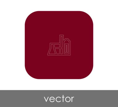 Fabrika düz simgesi