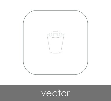 vektör çizim tasarım çöp kutusu simgesi