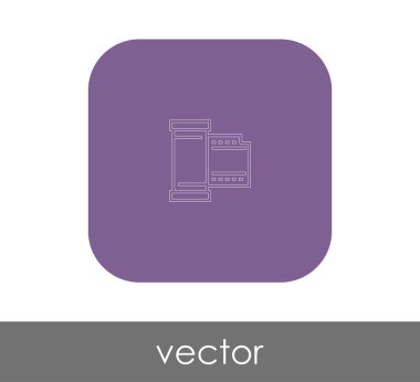 Film işareti simgesi, vektör çizim