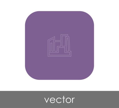 Fabrika düz simgesi