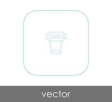 kamera flaş simgesi, vektör çizim 