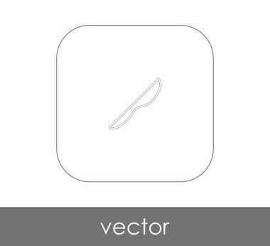 Bıçak düz simgesi, vektör illüstrasyonu