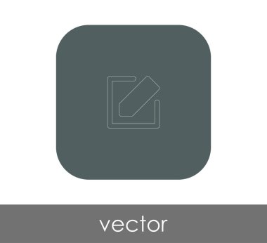 Simgeyi kalem, vektör illüstrasyonu ile düzenle    