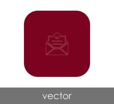 zarf simgesi, logo, vektör çizim 