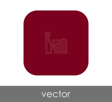 Fabrika düz simgesi