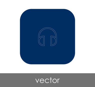 kulaklık işareti simgesi, vektör çizim