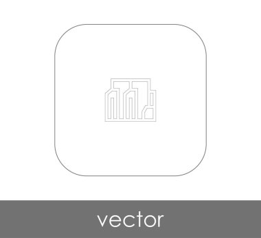 Fabrika simgesi, sınaî-vektör çizim 