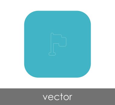 bayrak işareti simgesi, vektör illüstrasyonu