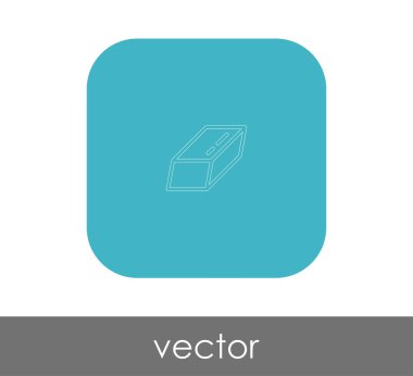 silgi düz simgesi, vektör illüstrasyonu