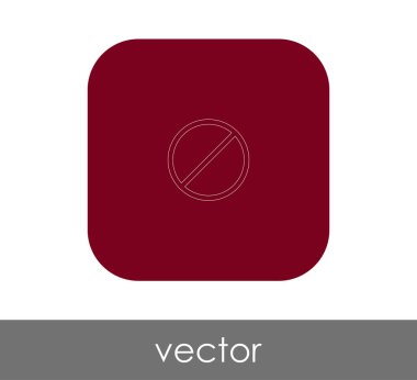 vektör çizim tasarım yasak işareti simgesi