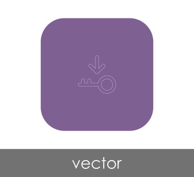 Vektör çizim tasarım anahtar simgesi