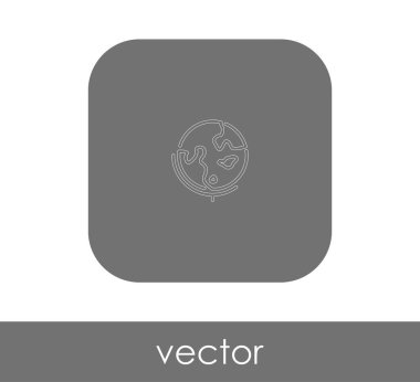 dünya web simgesi, vektör illüstrasyonu