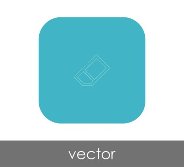 silgi düz simgesi, vektör illüstrasyonu