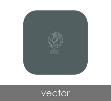 Dünya küre simgesi web tasarım ve uygulamaları, vektör çizim için