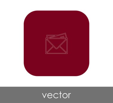 zarf simgesi, logo, vektör çizim 